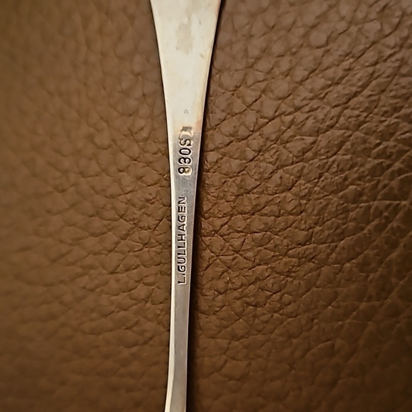 VTG L. GULLHAGEN Nordic 830S Sterling Silver Signed Engraved Collector's Spoon - Picture 5 of 6